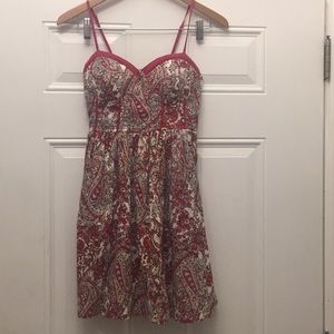 Band of Gypsies Red Paisley Mini Dress